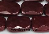 CCN2633 15.5 inches 18*25mm faceted trapezoid candy jade beads