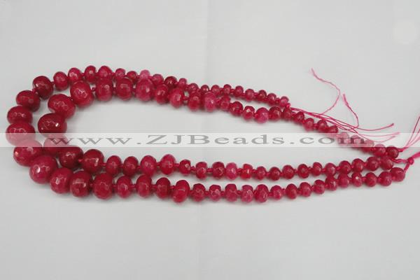 CCN2648 15.5 inches 5*8mm - 12*16mm faceted rondelle candy jade beads