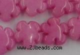 CCN2660 15.5 inches 16mm carved flower candy jade beads wholesale