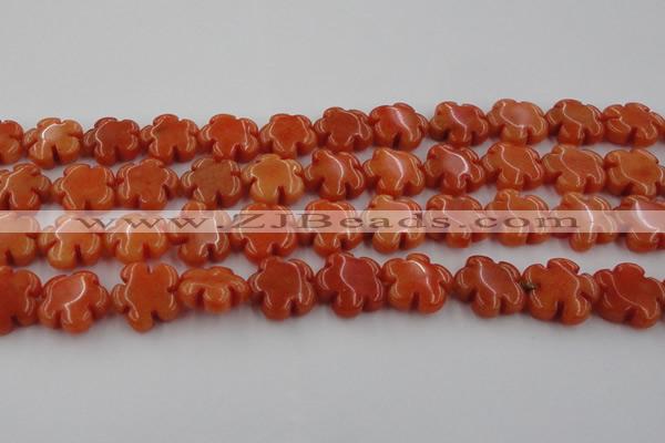 CCN2662 15.5 inches 16mm carved flower candy jade beads wholesale