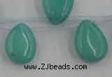 CCN2683 Top-drilled 13*18mm flat teardrop candy jade beads