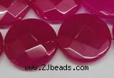 CCN270 15.5 inches 25mm faceted coin candy jade beads wholesale