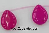 CCN2701 Top-drilled 18*25mm flat teardrop candy jade beads
