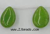 CCN2702 Top-drilled 18*25mm flat teardrop candy jade beads