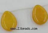 CCN2704 Top-drilled 18*25mm flat teardrop candy jade beads