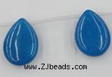 CCN2710 Top-drilled 18*25mm flat teardrop candy jade beads