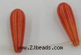 CCN2733 Top-drilled 10*30mm teardrop candy jade beads wholesale