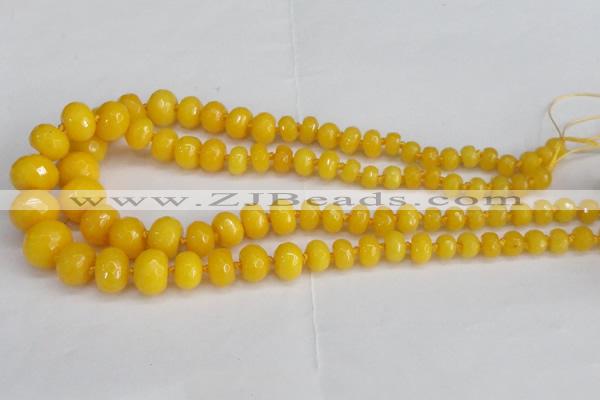 CCN2751 15.5 inches 5*8mm - 12*16mm faceted rondelle candy jade beads