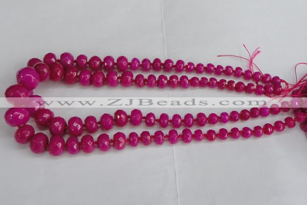 CCN2753 15.5 inches 5*8mm - 12*16mm faceted rondelle candy jade beads