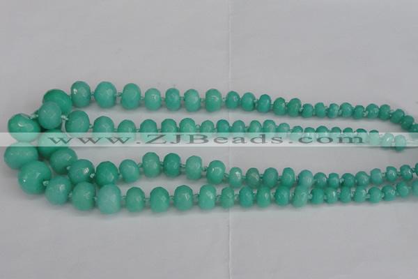 CCN2757 15.5 inches 5*8mm - 12*16mm faceted rondelle candy jade beads