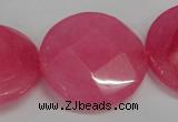 CCN282 15.5 inches 30mm faceted coin candy jade beads wholesale