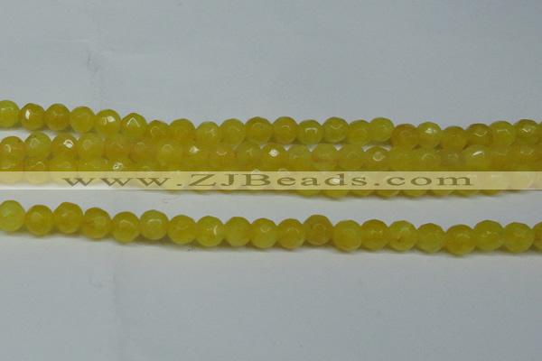 CCN2833 15.5 inches 5mm faceted round candy jade beads