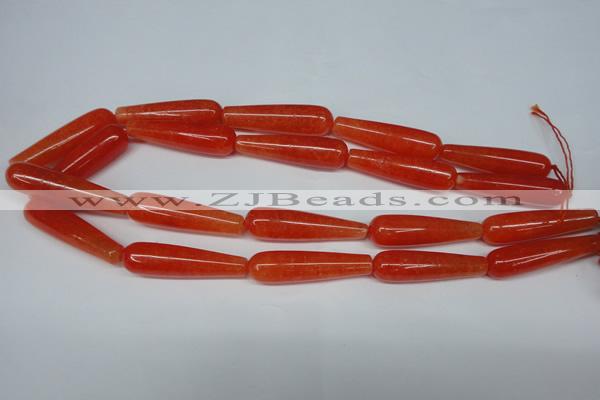 CCN2880 15.5 inches 10*40mm teardrop candy jade beads