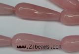 CCN2881 15.5 inches 10*30mm faceted teardrop candy jade beads