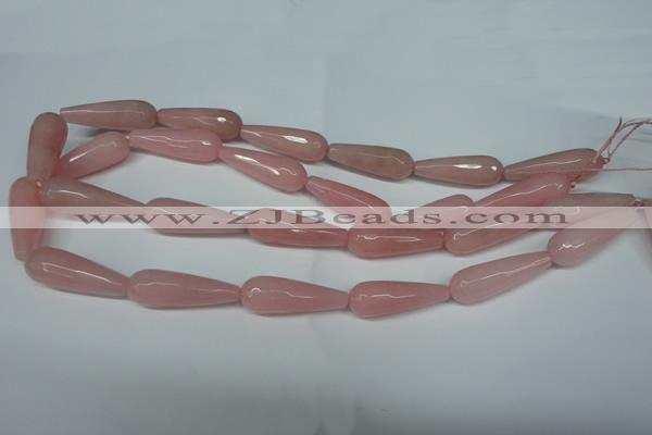 CCN2881 15.5 inches 10*30mm faceted teardrop candy jade beads