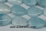 CCN2946 15.5 inches 15*20mm flat teardrop candy jade beads