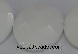 CCN300 15.5 inches 35mm faceted coin candy jade beads wholesale
