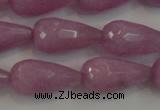 CCN3000 15.5 inches 9*22mm faceted teardrop candy jade beads
