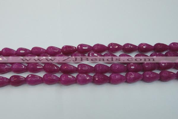 CCN3001 15.5 inches 10*15mm faceted teardrop candy jade beads