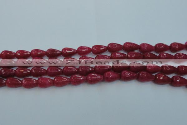 CCN3002 15.5 inches 10*15mm faceted teardrop candy jade beads