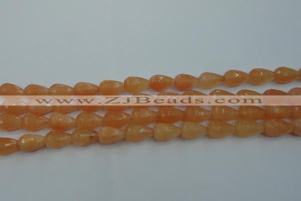 CCN3005 15.5 inches 10*15mm faceted teardrop candy jade beads