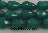 CCN3010 15.5 inches 10*15mm faceted teardrop candy jade beads