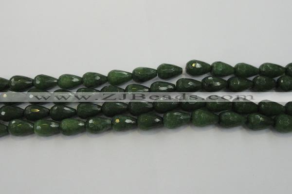 CCN3011 15.5 inches 10*15mm faceted teardrop candy jade beads