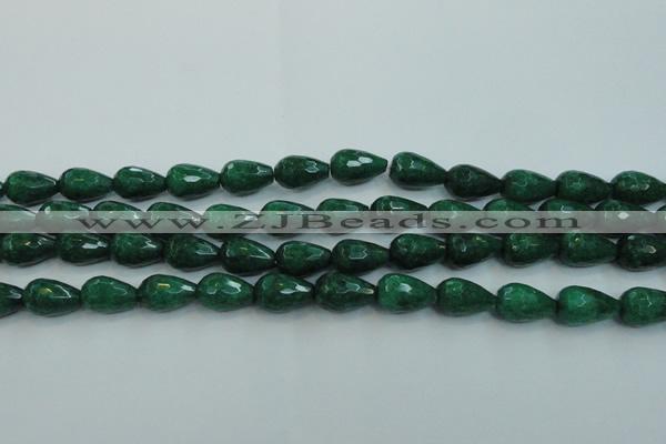 CCN3012 15.5 inches 10*15mm faceted teardrop candy jade beads