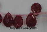 CCN3021 15.5 inches 10*14mm briolette candy jade beads wholesale