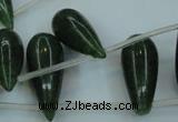 CCN3026 15.5 inches 10*25mm teardrop candy jade beads wholesale