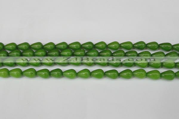 CCN3769 15.5 inches 10*14mm teardrop candy jade beads wholesale