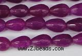 CCN3779 15.5 inches 8*12mm faceted teardrop candy jade beads