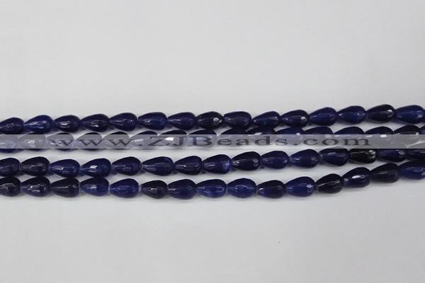 CCN3784 15.5 inches 8*12mm faceted teardrop candy jade beads