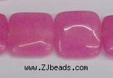 CCN3802 15.5 inches 20*20mm square candy jade beads wholesale