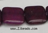 CCN3806 15.5 inches 20*20mm square candy jade beads wholesale