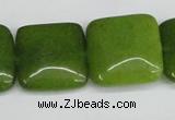 CCN3808 15.5 inches 20*20mm square candy jade beads wholesale