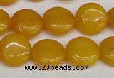 CCN3815 15.5 inches 14mm flat round candy jade beads wholesale