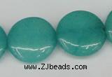 CCN3831 15.5 inches 20mm flat round candy jade beads wholesale