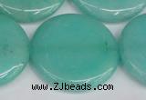 CCN3855 15.5 inches 35mm flat round candy jade beads wholesale