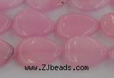 CCN3860 15.5 inches 13*18mm flat teardrop candy jade beads