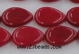 CCN3864 15.5 inches 13*18mm flat teardrop candy jade beads