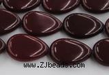 CCN3865 15.5 inches 13*18mm flat teardrop candy jade beads