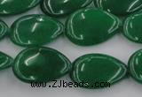 CCN3869 15.5 inches 13*18mm flat teardrop candy jade beads