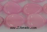 CCN3875 15.5 inches 15*20mm flat teardrop candy jade beads