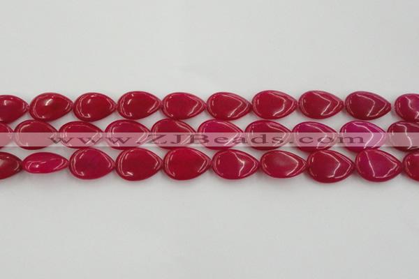 CCN3877 15.5 inches 15*20mm flat teardrop candy jade beads