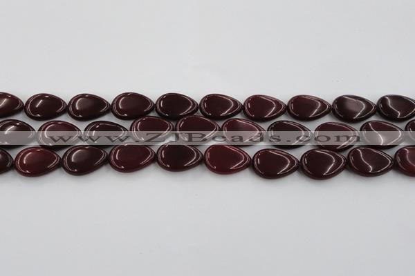 CCN3880 15.5 inches 15*20mm flat teardrop candy jade beads