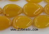 CCN3882 15.5 inches 15*20mm flat teardrop candy jade beads