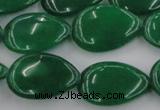 CCN3884 15.5 inches 15*20mm flat teardrop candy jade beads