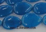 CCN3887 15.5 inches 15*20mm flat teardrop candy jade beads