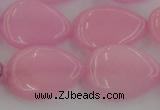 CCN3890 15.5 inches 18*25mm flat teardrop candy jade beads